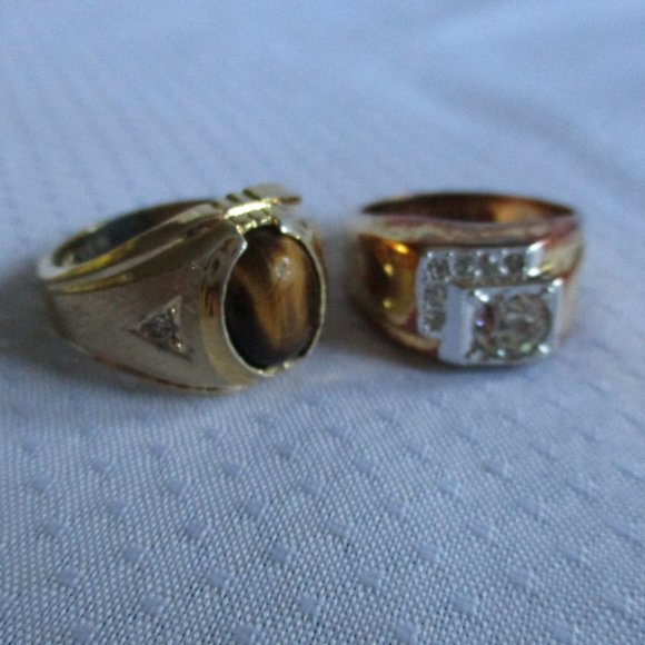 MEN’S VINTAGE CRYSTAL RING – 10 - 10.5 - Picture 6 of 9